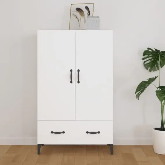 Wysoka szafka, biała, 70x31x115 cm, materiał drewnopochodny Lumarko! - Hurtownia wielobranżowa Lumarko Nowość